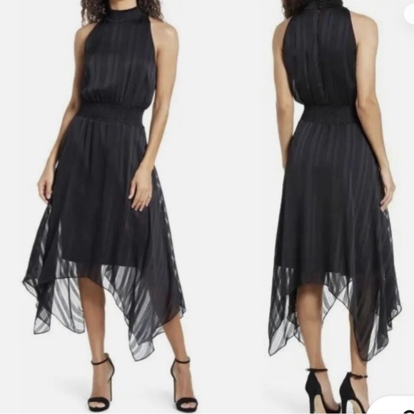 Sam Edelman Dresses & Skirts - Sam Edelman Black Asymmetrical hem Dress with lining size 4